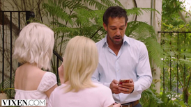 Married guy fucking two scrawny teens in one go