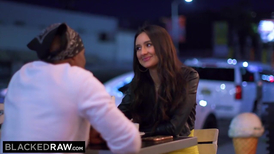 White girl hooks up with a random black stranger