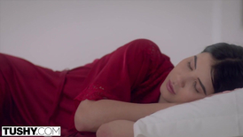 Wonderful Asian girl is having hardcore anal fuck outdoors by the pool